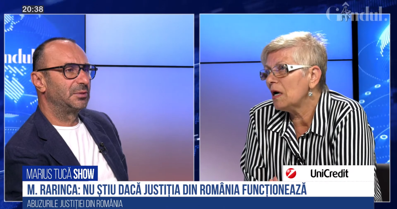 VIDEO | Mariana Rarinca, despre justiția din România: „Nici nu știu dacă funcționează. Ce-i mai rău este că din urmă vin cei școliți de actualii judecători”