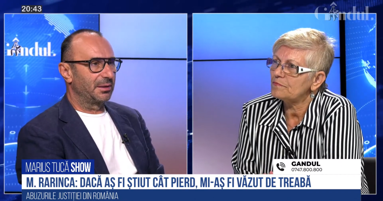 VIDEO | Mariana Rarinca: „Am pierdut mulți bani, ani, sănătatea soțului. Dacă aș fi știut cât voi avea de pierdut, îmi vedeam de treabă. Nu avem nicio șansă în fața justiției și a sistemului”