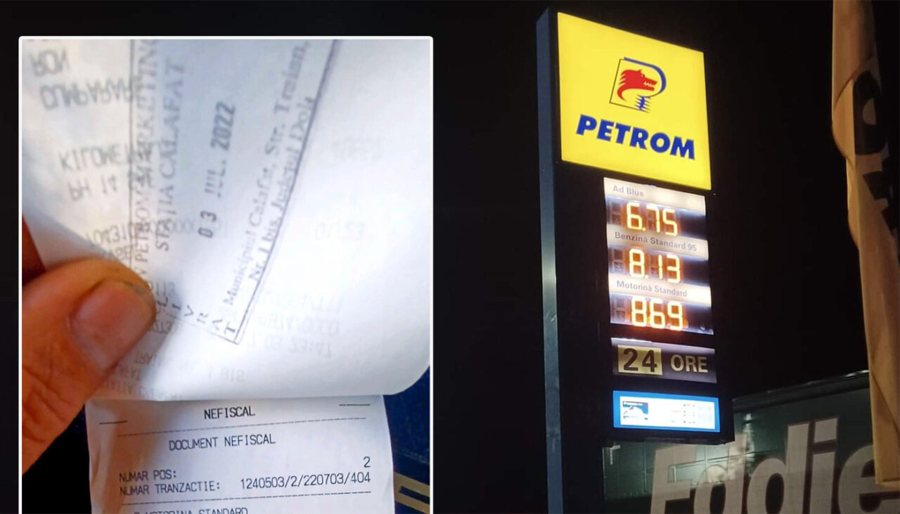 Ce a pățit un șofer din Ploiești după ce a alimentat cu motorină într-o benzinărie din Calafat! Când s-a uitat pe bonul de casă și a văzut câți lei are de plată, să leșine