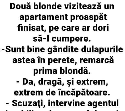 Banc | Două blonde vor să cumpere un apartament