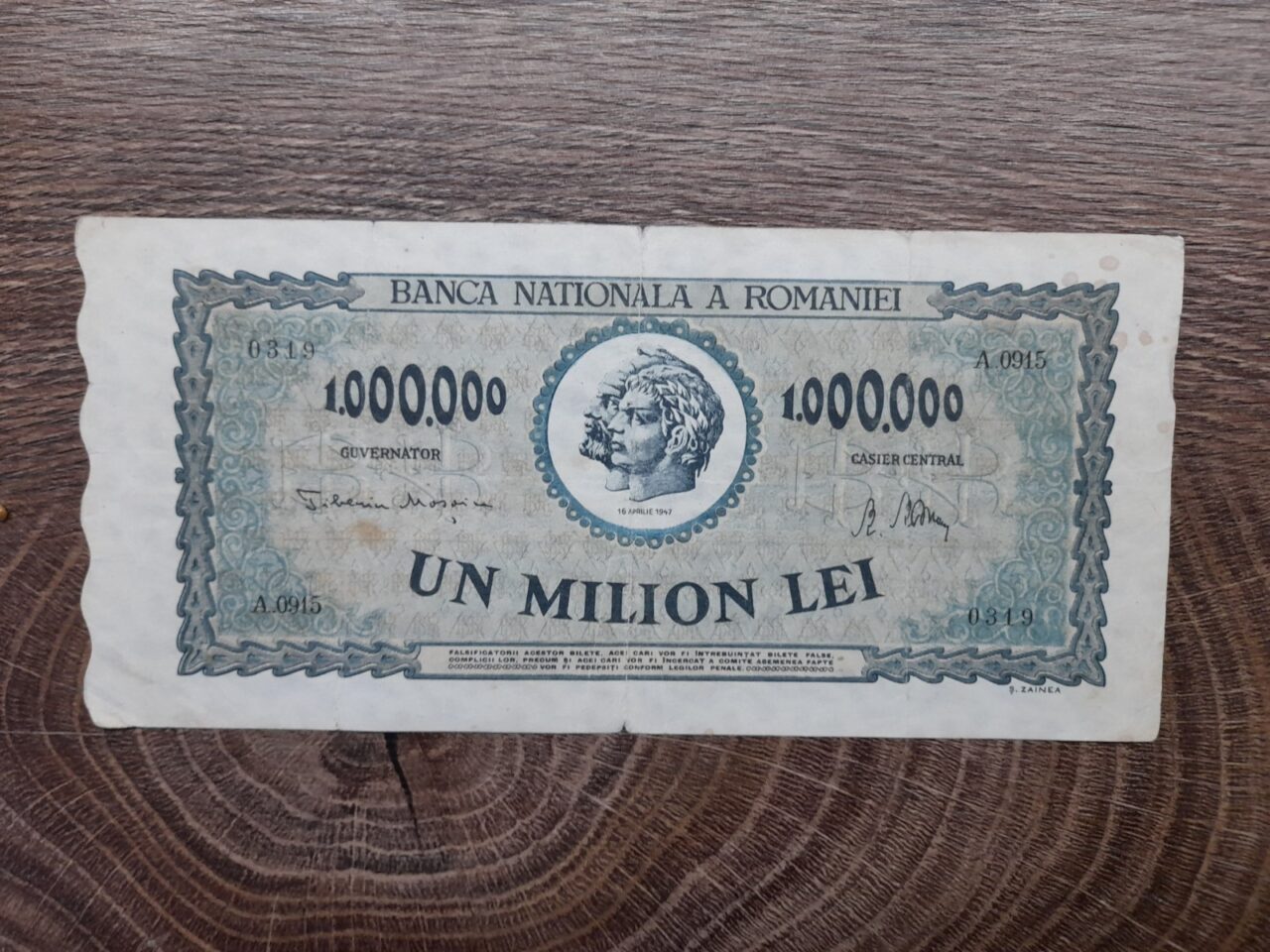 Cu cât se vinde pe OLX o bancnotă de 1.000.000 de lei din 1947. Ai una acasă?