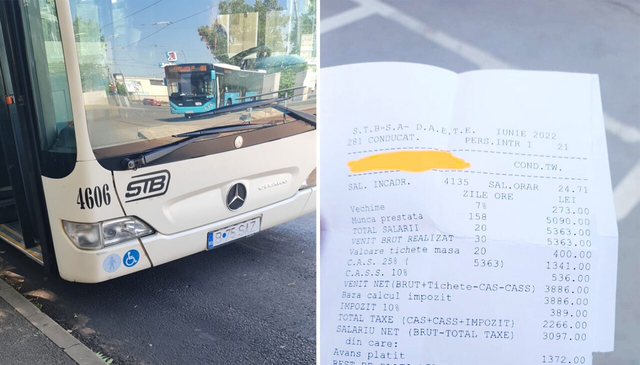 N-ai fi zis! Câți lei primește salariu un șofer STB, de fapt, cu tot cu bonurile de masă