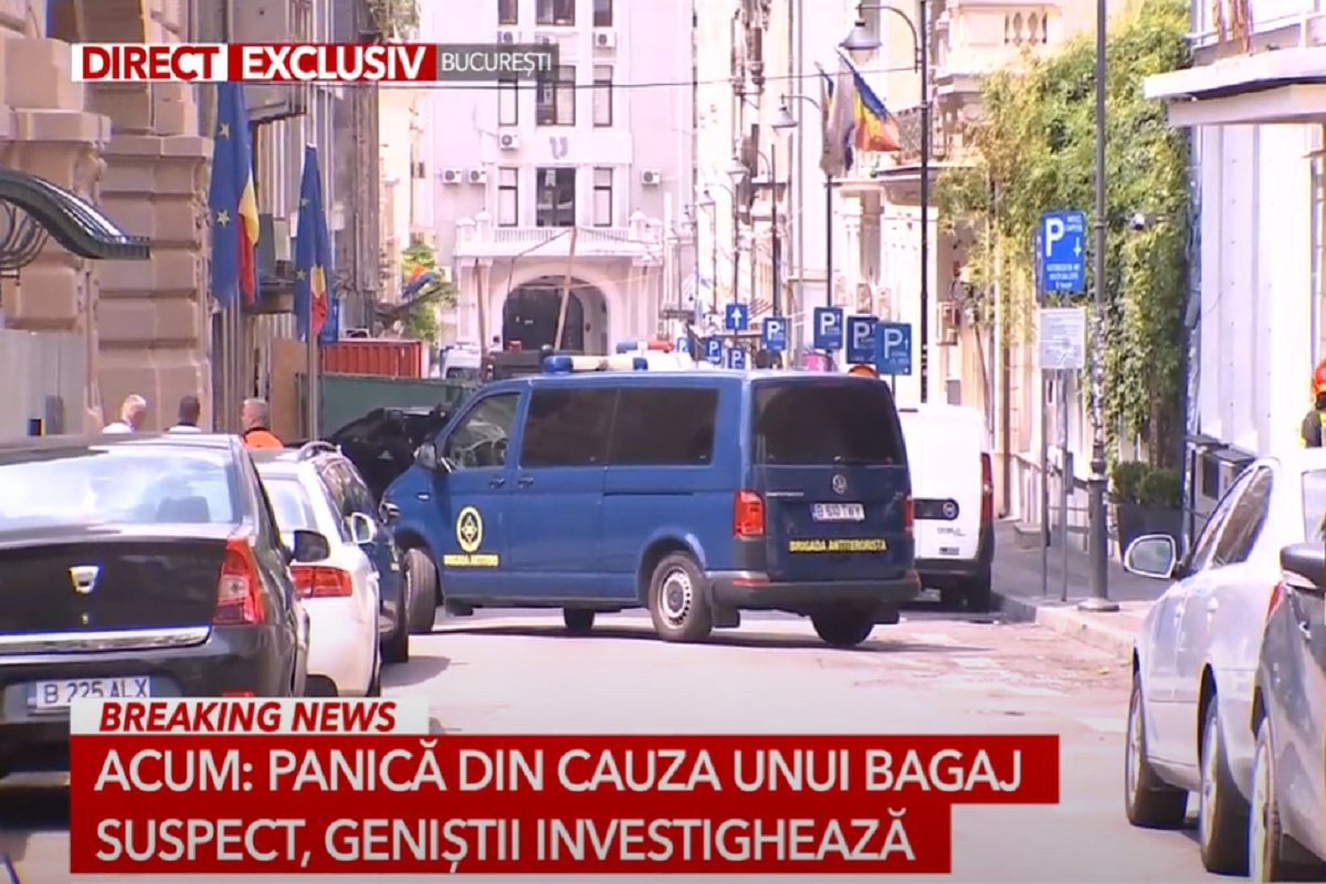Alertă cu bombă în Sectorul 1. Un bagaj suspect a fost găsit abandonat în apropiere de Cercul Militar Național