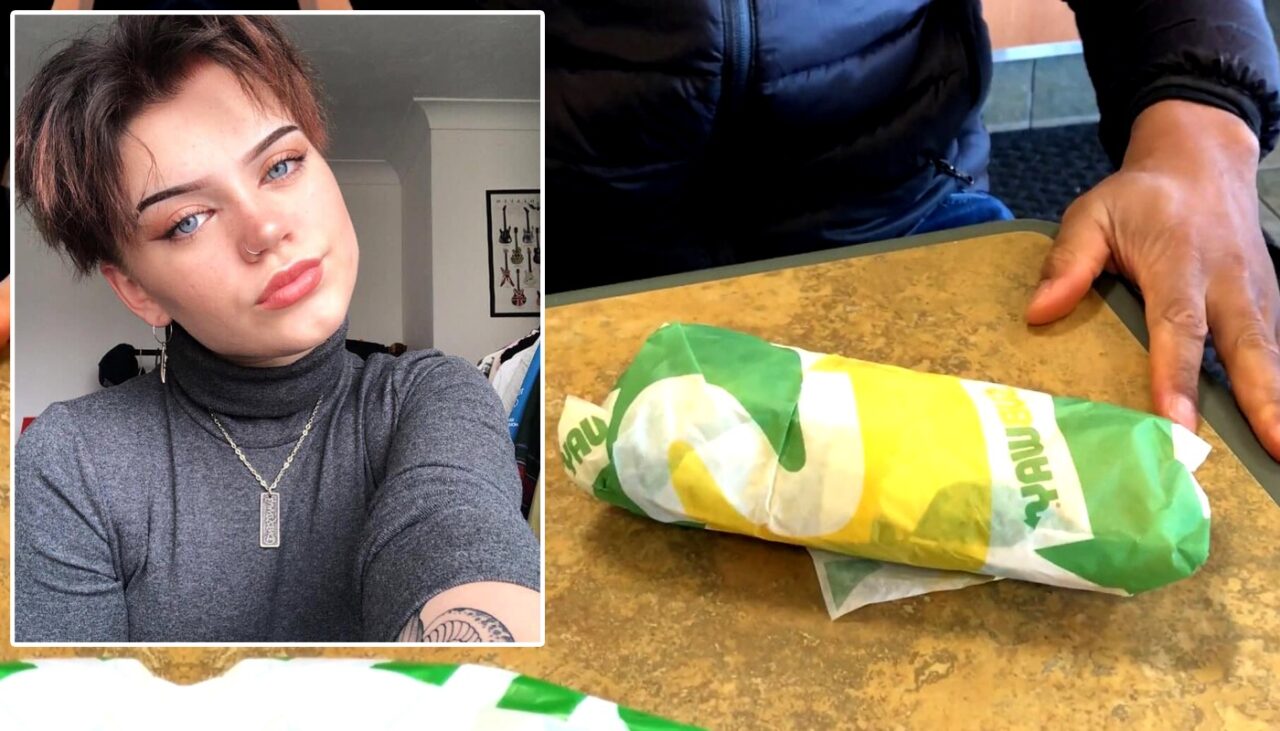 Ce a primit tânăra gravidă din imagine, după ce a comandat online un sandwich de la Subway: „Când am desfăcut ambalajul, am rămas șocată!”