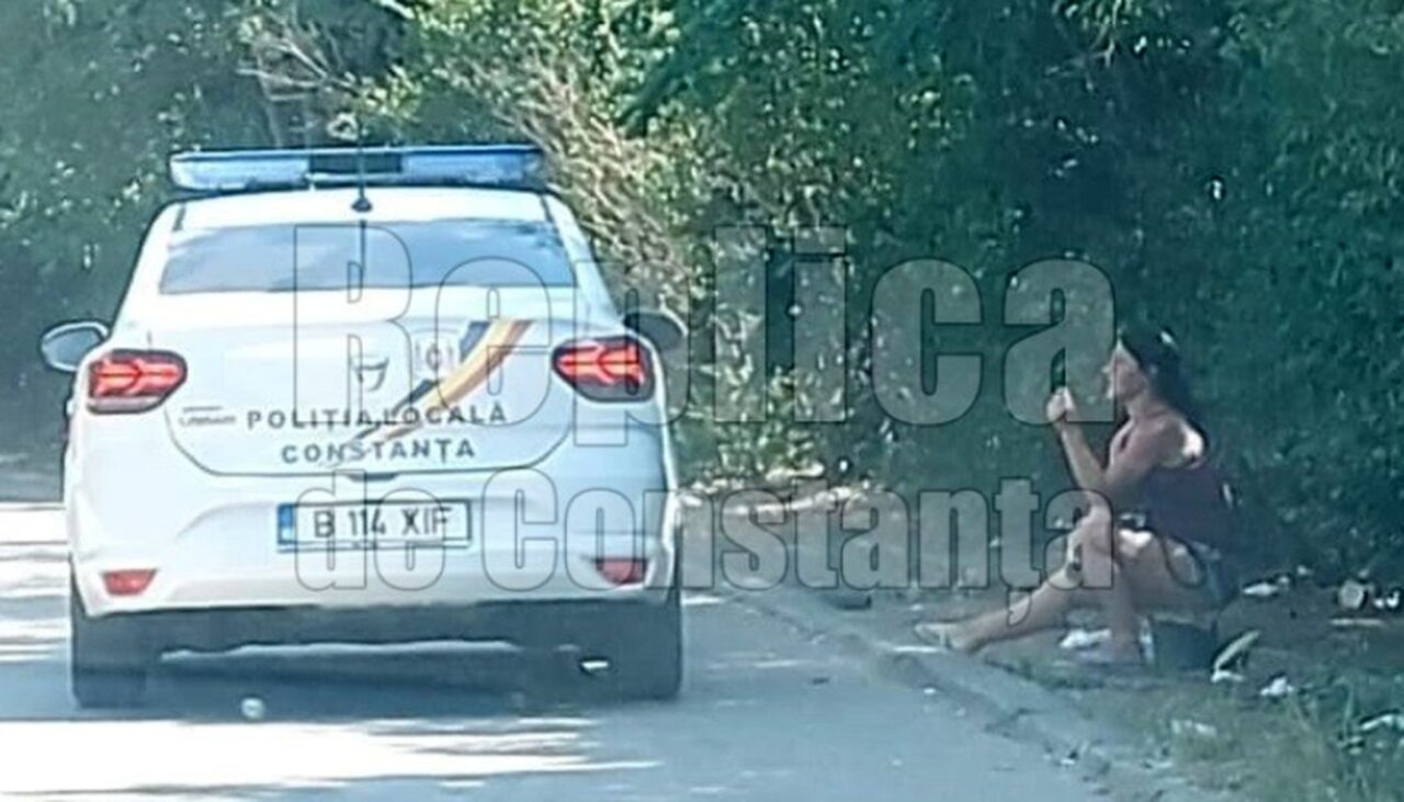 Polițiști locali din Constanța, prinși la „șuetă” cu o escortă, pe marginea drumului