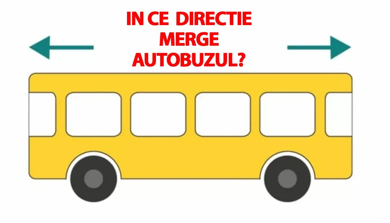 Test de inteligență | În ce direcție merge autobuzul din această poză?
