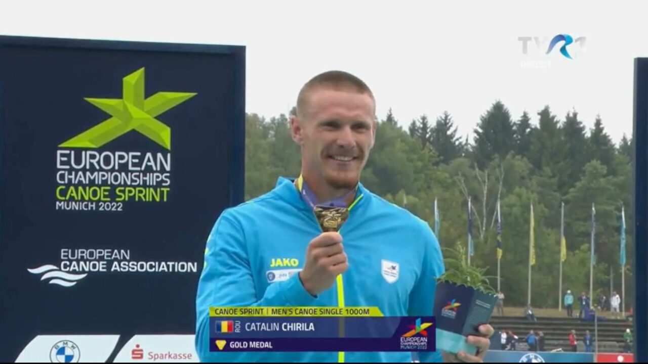 la Campionatele Europene de kaiac-canoe de la Munchen | Cătălin Chirilă a câștigat medalia de aur la canoe simplu 1.000 metri. Care este următoarea finală la care va participa