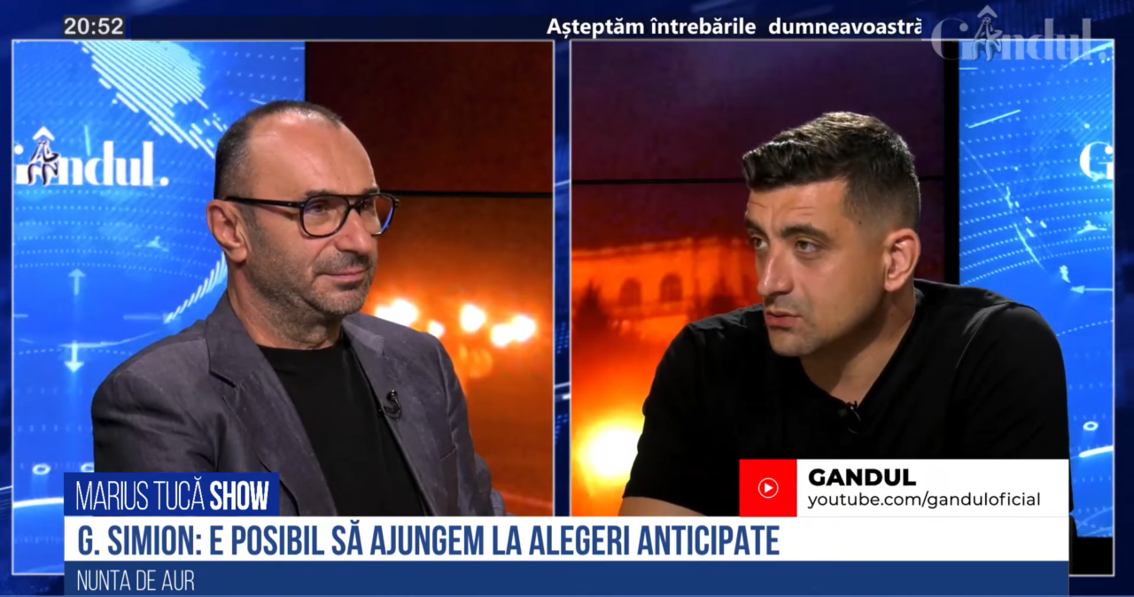 VIDEO | George Simion: „Este posibil să ajungem la alegeri anticipate. În momentul ăsta, există PSD și o anexă liberală. USR-ul e o filă de istorie deja în politica românească”
