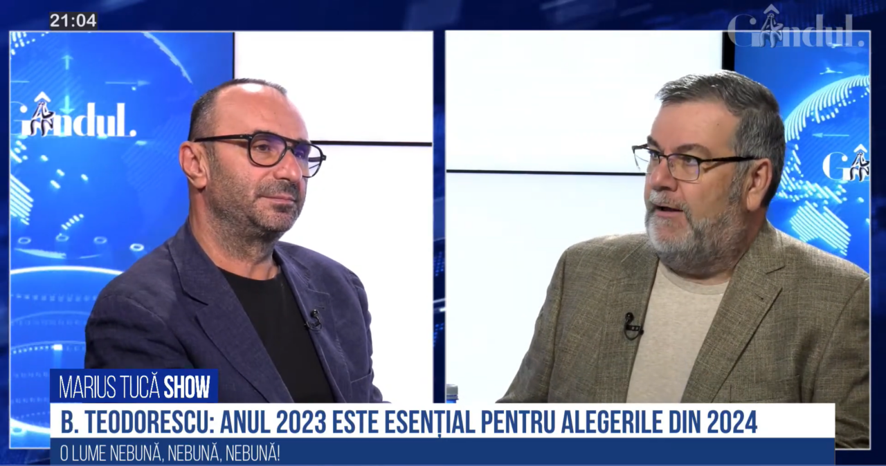 VIDEO | Bogdan Teodorescu: „Cel mai important lucru într-o campanie electorală sunt temele. Trebuie să vedem cum arată anul 2023 și atunci vom începe să știm ce va fi în 2024”