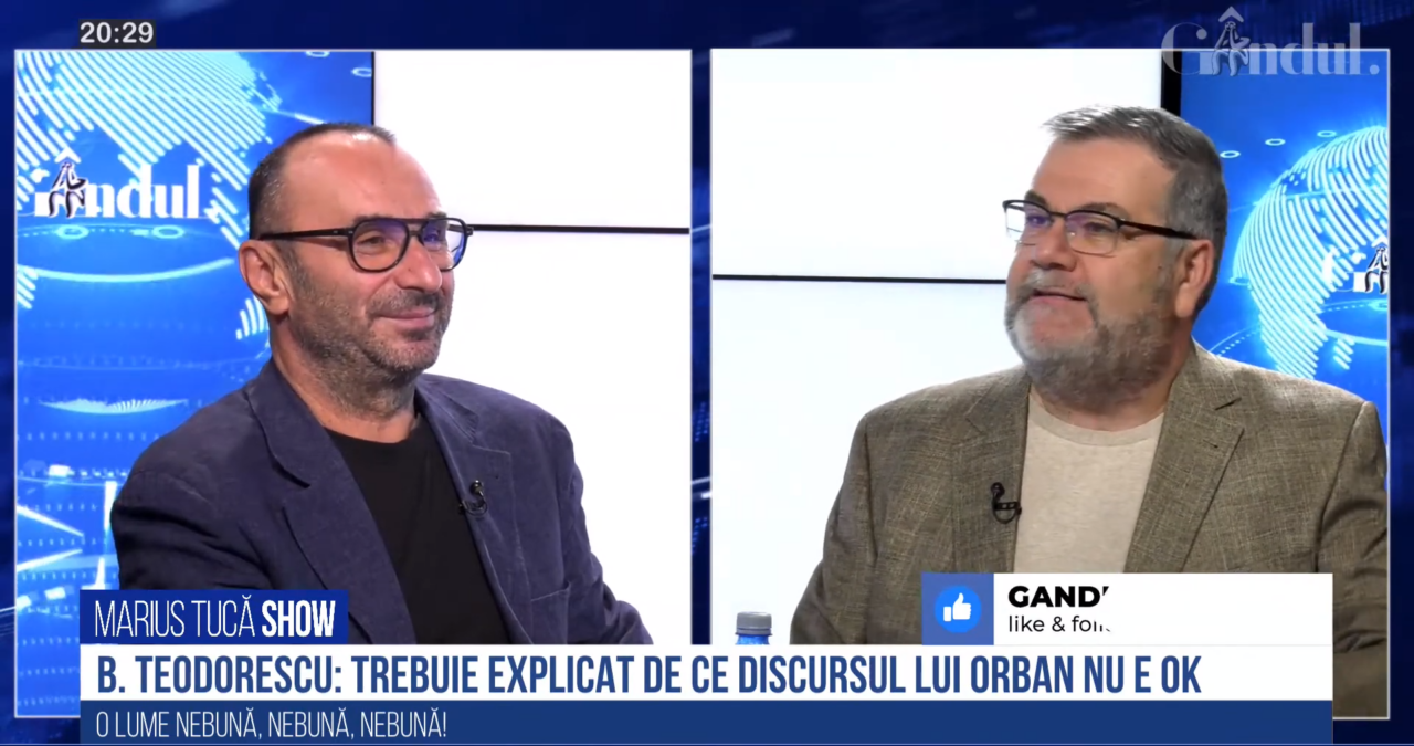 VIDEO | Bogdan Teodorescu: „Viktor Orban nu e un personaj care trebuie înjurat, este un personaj care trebuie deconstruit. Trebuie să-i explici cetățeanului unde greșește, să ieși cu o contraofertă”