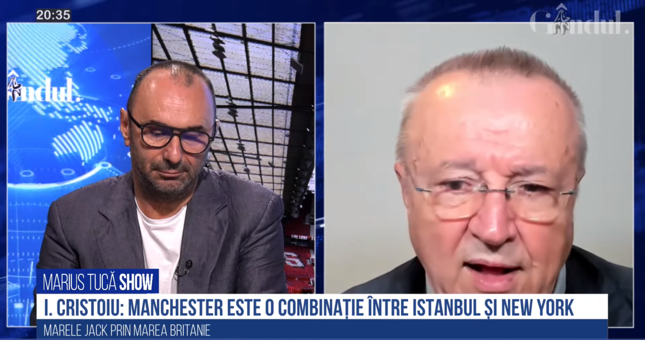 VIDEO | Ion Cristoiu: „Manchester mi s-a părut o combinație între Istanbul și New York. E un oraș haotic, un oraș fără diacritice. Când vii la Manchester, vii, de fapt, ca străin între străini”