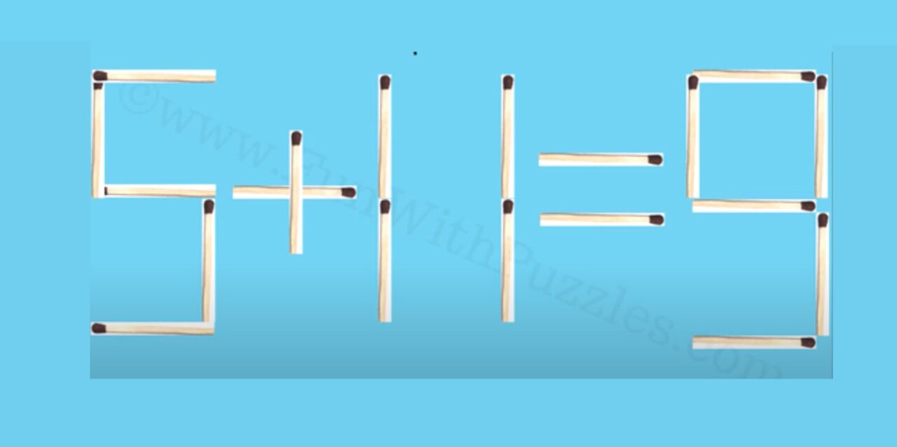 Testul IQ de duminică | Puteți muta un singur băț de chibrit pentru a corecta egalitatea: 5+11=9?