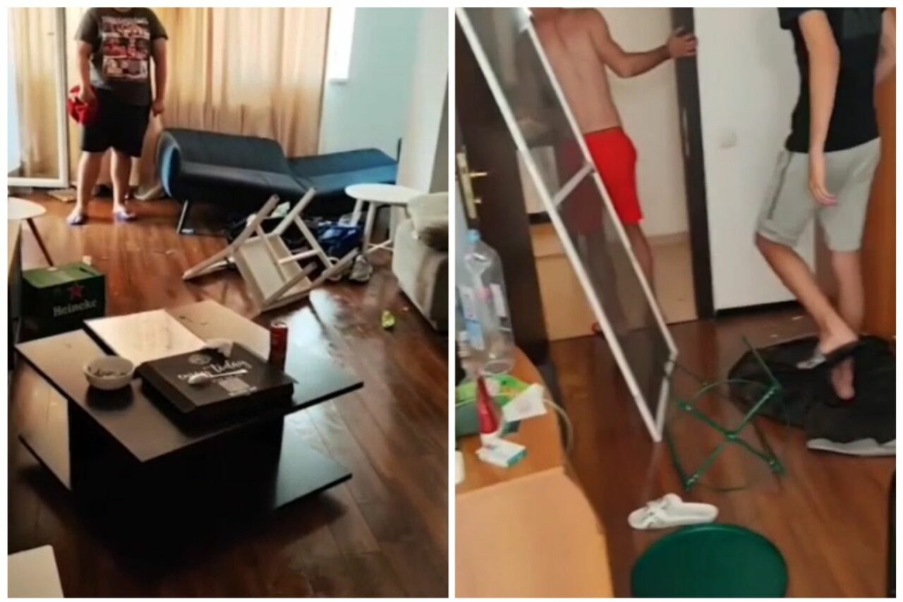 VIDEO | Apartament din Mamaia Nord, devastat de un grup de tineri petrecăreți. Imaginile dezastrului au ajuns pe rețelele de socializare