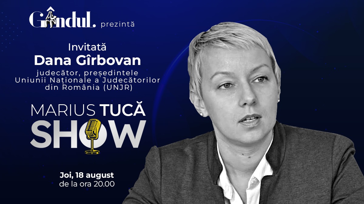 Marius Tucă Show începe joi, 18 august, de la ora 20.00, live pe gândul.ro