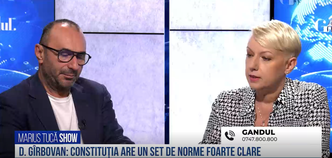VIDEO | Dana Gîrbovan: „Numai poporul român poate decide revizuirea Constituției”