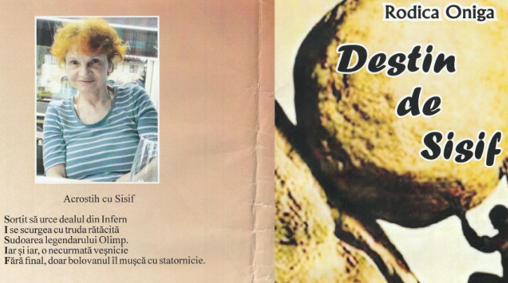 Lansare de carte | Rodica Oniga – ”Destin de Sisif”: ”Acest volum de poeme reflectă tragicul existenţei noastre, elegia în care ne zbatem”