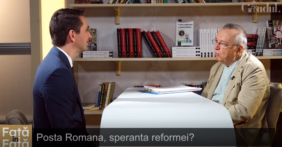 VIDEO | Valentin Ștefan, director Poșta Română: „Cei patru ani petrecuți în sfera istoriei m-au învățat că țările merg foarte mult din inerție”