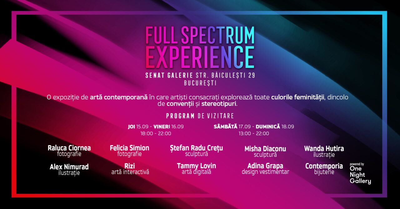BAT și One Night Gallery aduc FULL SPECTRUM EXPERIENCE la SENAT Galerie în București (Comunicat de presă)