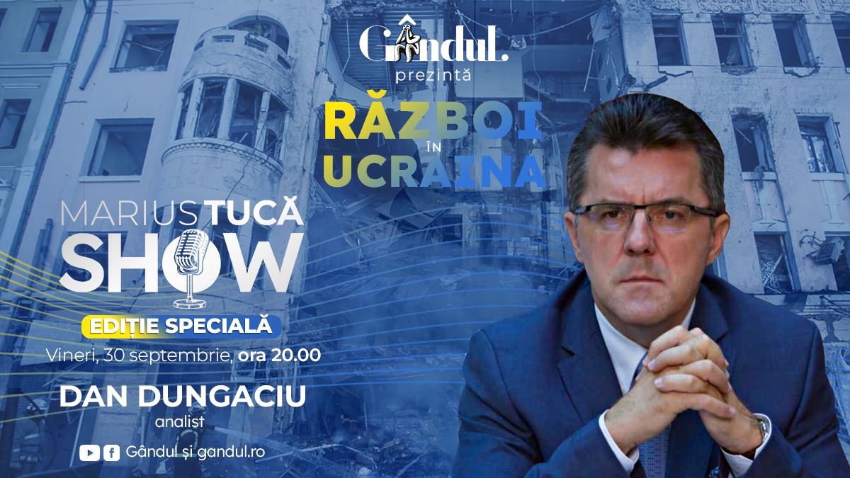 Marius Tucă Show – ediție specială vineri, 30 septembrie, de la ora 20.00, live pe gândul.ro