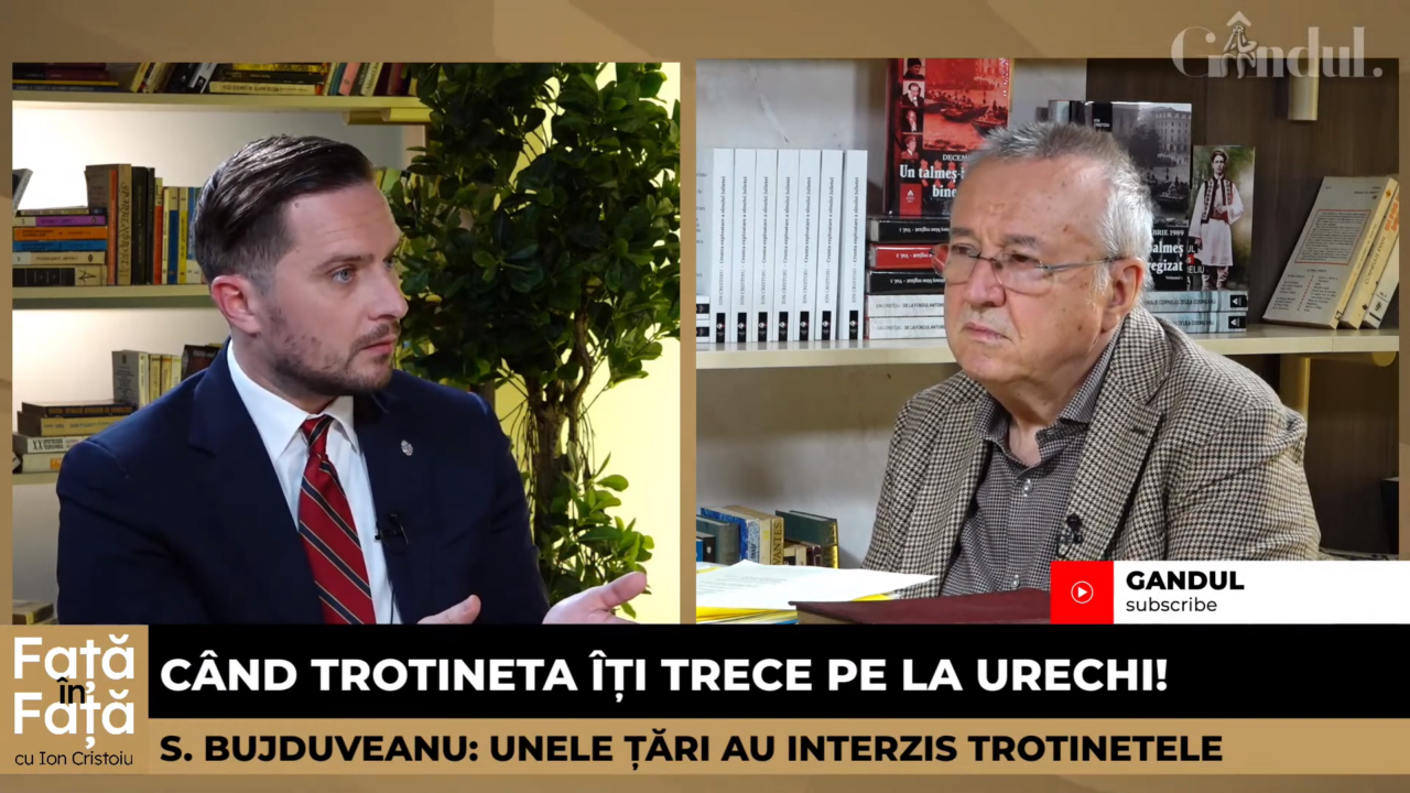 VIDEO | Stelian Bujduveanu: „Trebuie să existe reguli clare în folosirea trotinetelor în Municipiul București. Pentru foarte mulți, este o alternativă la mașină și încurajez comportamentul acesta, să treci la un transport electric”