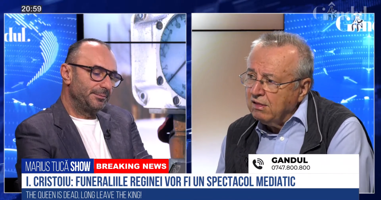 VIDEO | Ion Cristoiu, despre funeraliile Reginei Elisabeta a II-a: „Va fi, ținând cont de protocolul englezesc, un spectacol mediatic uluitor. Transmisia în direct va fi una dintre breaking-news-urile planetare”