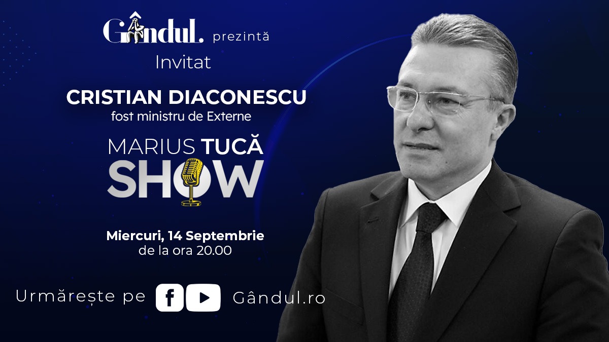 Marius Tucă Show începe miercuri, 14 septembrie, de la ora 20.00, live pe gândul.ro