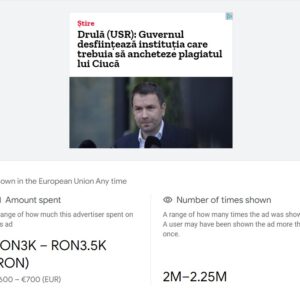 Știre platita USR