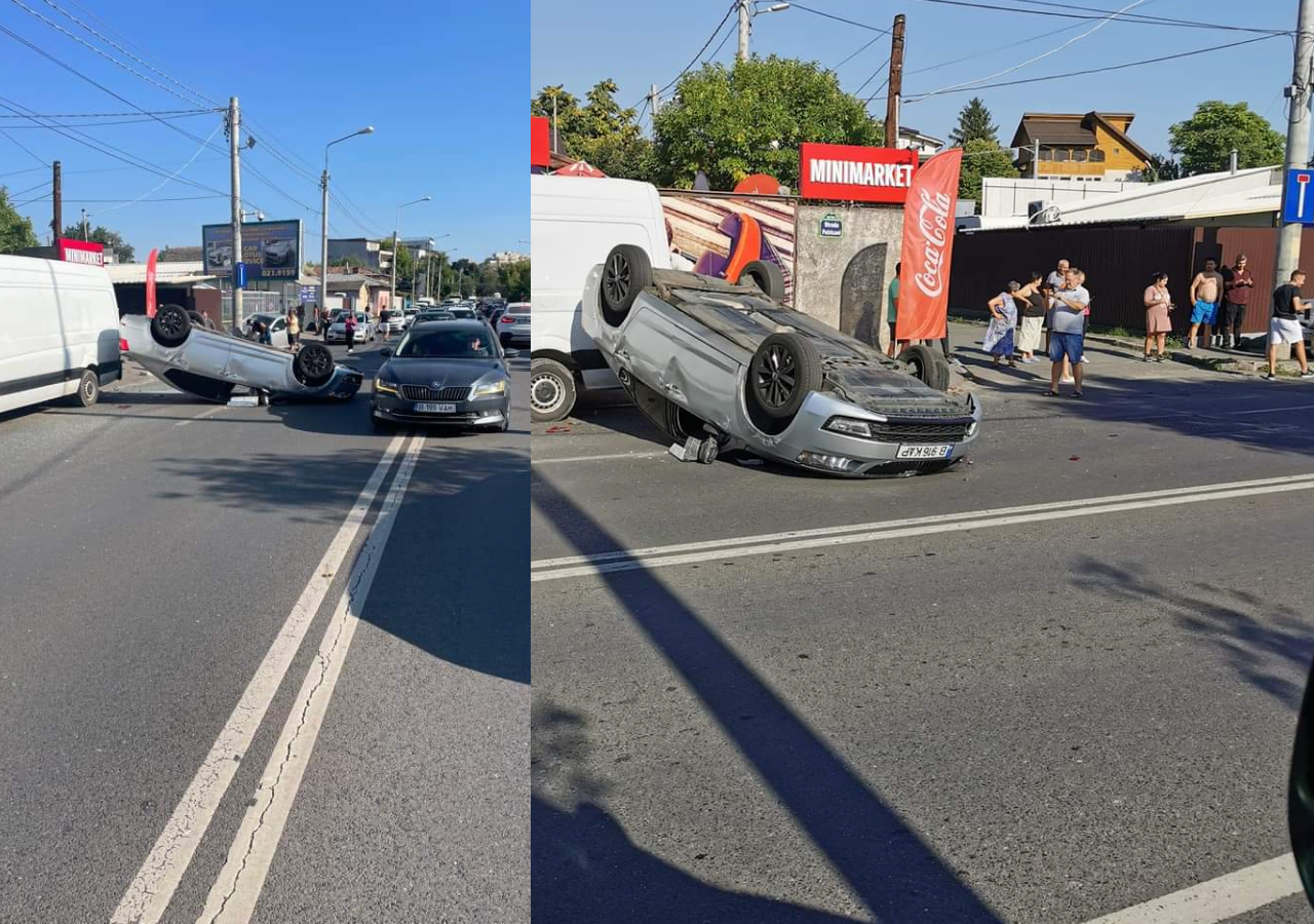 VIDEO Accident grav cu trei mașini implicate în pe Soș. Petricani din Capitală. Trafic blocat pană la Pasajul Colentina