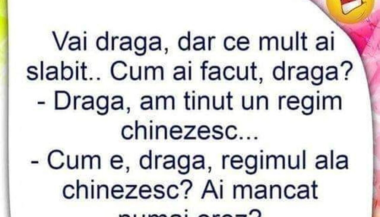 Bancul de sâmbătă | Ce este „dieta chinezească”