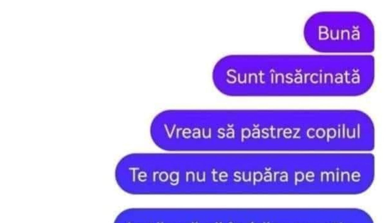 Bancul de joi | „Sunt însărcinată. Vreau să păstrez copilul. Te rog nu te supăra pe mine”