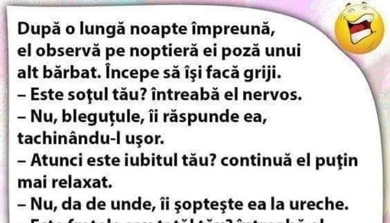 Bancul de duminică | După o lungă noapte împreună, el observă pe noptiera ei poza altui bărbat