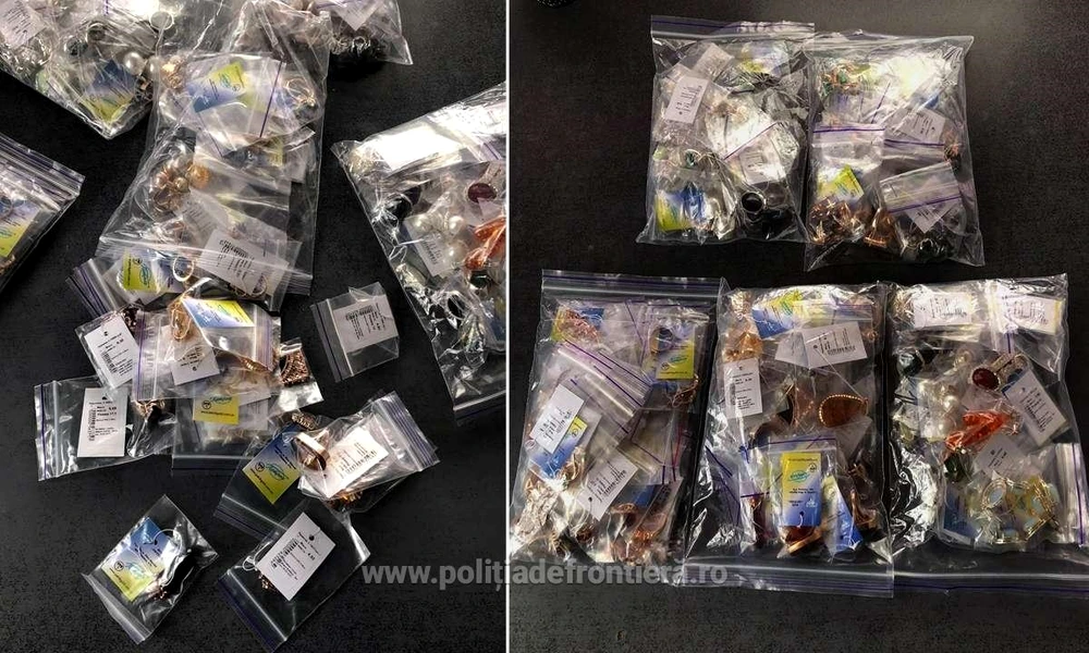 Bijuterii de peste 100.000 de lei, găsite de polițiștii de frontieră. Erau ascunse pe corpul unor femei care voiau să intre în România