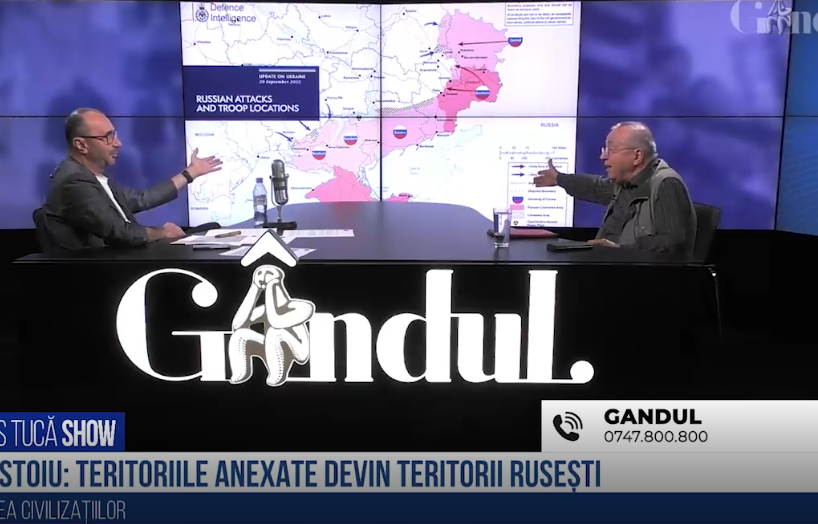 VIDEO Ion Cristoiu, despre anexarea ilegală a teritoriilor ucrainene de către Rusia: „Din punct de vedere constituțional, teritoriile respective devin teritorii rusești”