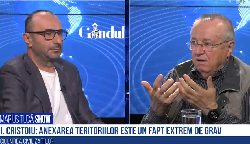 VIDEO Cristoiu: „Anexarea celor patru teritorii ucrainene de către Rusia este cea mai mare monstruozitate din istorie. Occidentul trebuie să declare război Rusiei”
