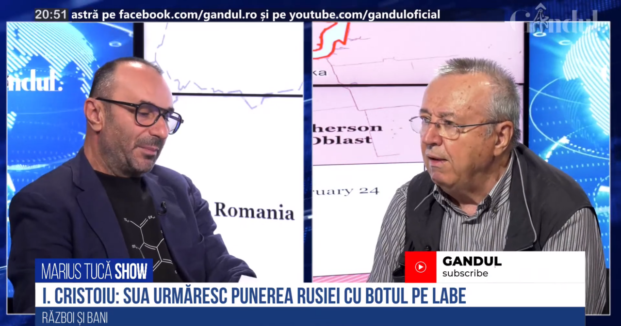 VIDEO | Ion Cristoiu, despre scopul americanilor în războiul din Ucraina: „Punerea Rusiei cu botul pe labe, prin înfrângerea ei de către Ucraina. Noi facem o greșeală. Ei nu calculează nimic”