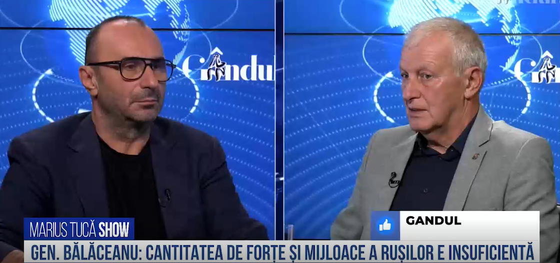 VIDEO | Gen. Virgil Bălăceanu: „Cantitatea de forțe și mijloace a rușilor este insuficientă”