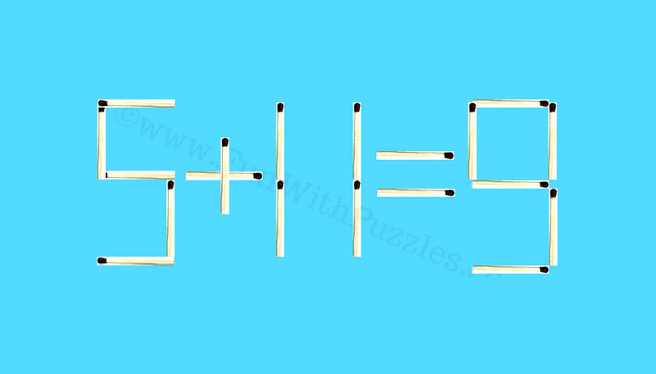 Test de inteligență | Mutați un singur chibrit pentru a rezolva egalitatea: 5+11=9