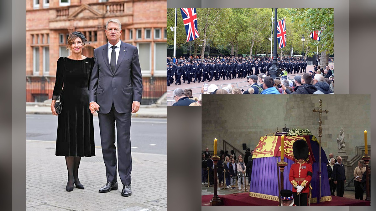 FOTO – Președintele României și soția sa participă la funeraliile Reginei Elisabeta a II-a. Ce ținută a ales Carmen Iohannis