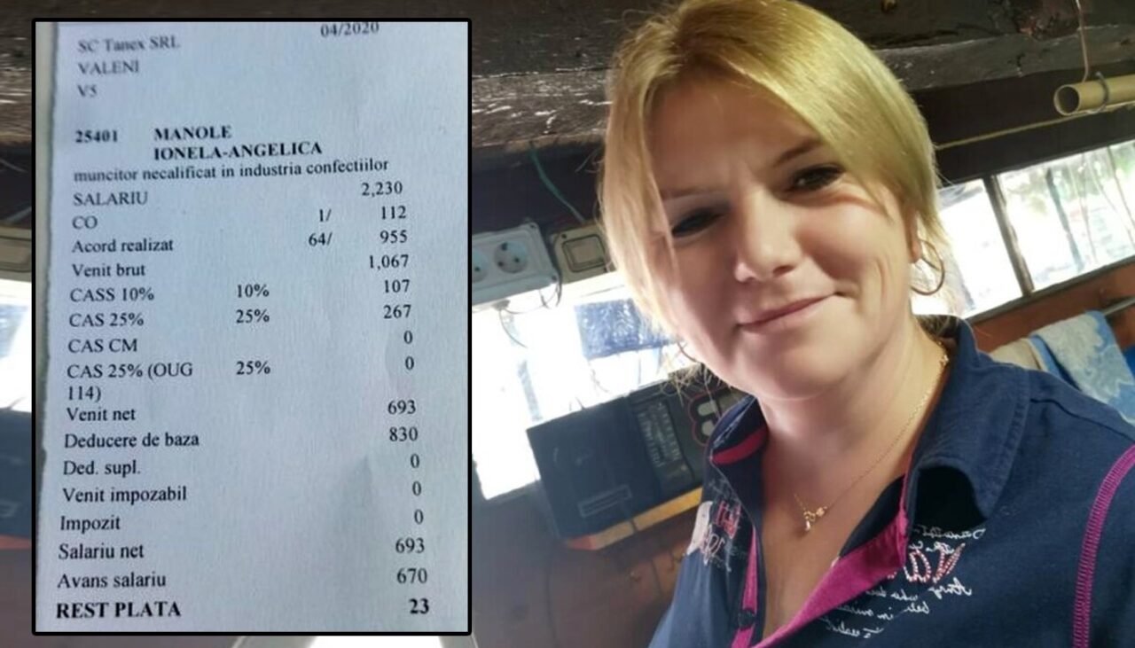 Ce s-a întâmplat cu Angelica din Vălenii de Munte, croitoreasa care și-a făcut public fluturașul de salariu de 23 de lei