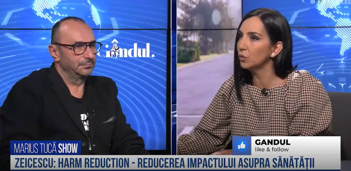 VIDEO | Emma Zeicescu: „Harm reduction înseamnă să reduci impactul asupra sănătății. Rolul nostru este să spunem că există alternative”