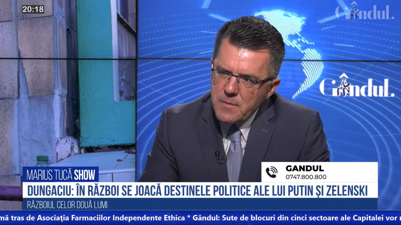 VIDEO | Dan Dungaciu, analist de politică externă: „În război se joacă destinele politice ale lui Putin și Zelenski”