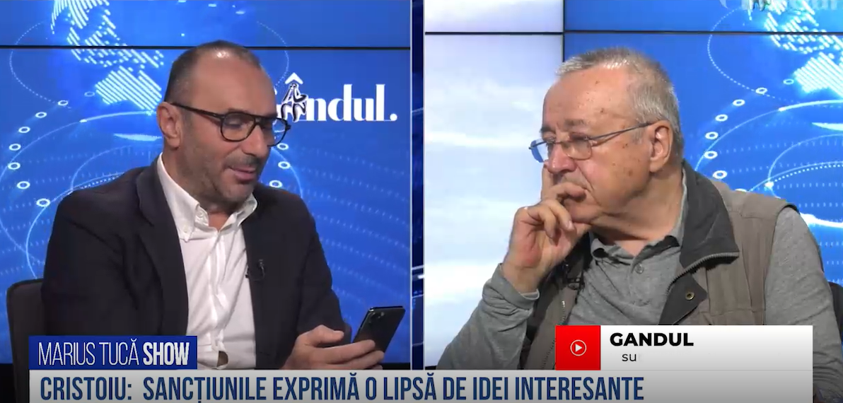 VIDEO | Ion Cristoiu: „Sancțiunile date Rusiei exprimă o lipsă de idei interesante. Occidentul crede că Rusia va ceda economic”
