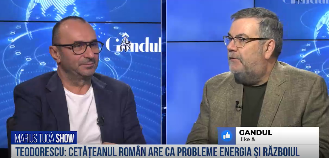 VIDEO | Bogdan Teodorescu: „Cetățeanul român are două probleme majore, energia și războiul”