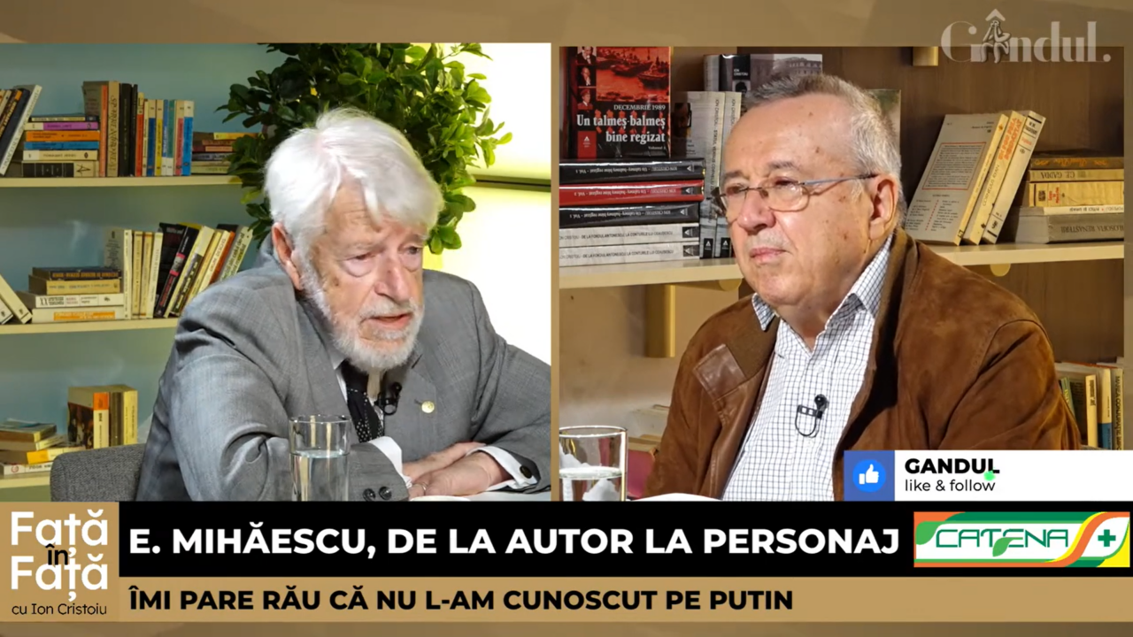 VIDEO | Academicianul Eugen Mihăescu: „Îmi pare rău că nu l-am cunoscut pe Putin / L-am întâlnit pe Lavrov în Parlamentul European”