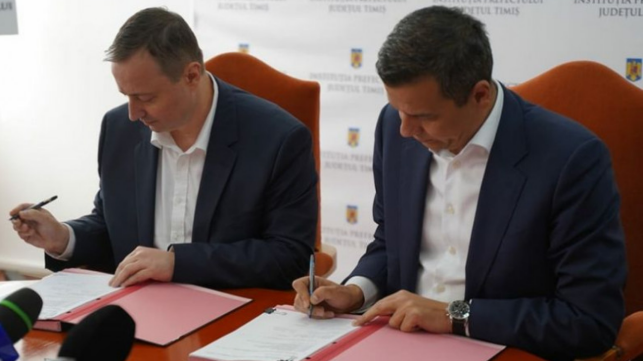Sorin Grindeanu a semnat contractul de proiectare şi execuţie a tronsonului de pe Autostrada Lugoj – Deva