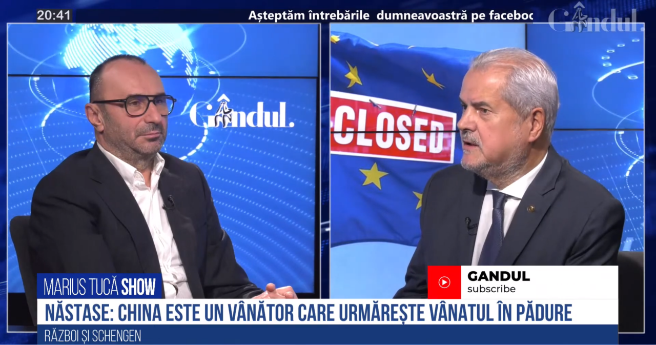 VIDEO | Adrian Năstase: „China este un vânător care urmărește vânatul în pădure. Economia lor și, mai ales, comerțul lor, exportul lor, depind de globalizare, așa încât pentru ei e important să existe pace”
