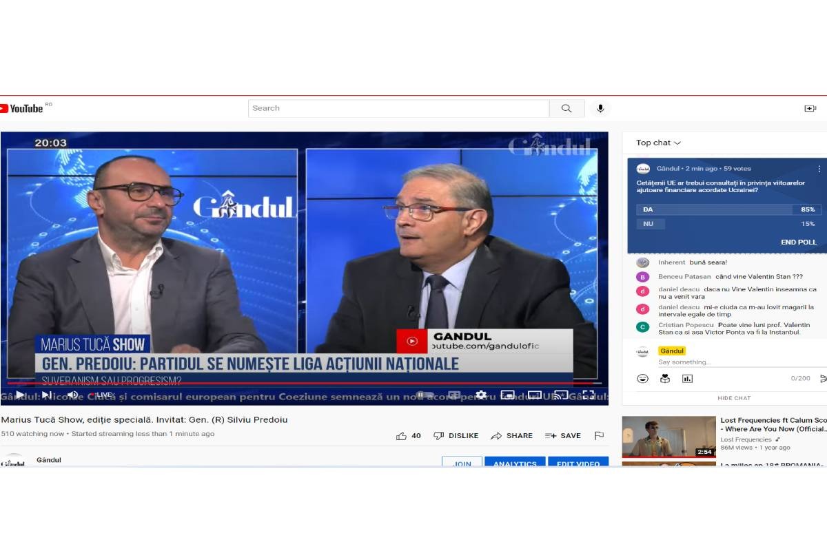 Poll Marius Tucă Show: „Cetățenii UE ar trebui consultați în privința viitoarelor ajutoare financiare acordate Ucrainei”