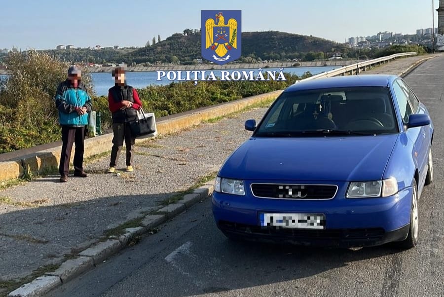 Un bărbat care transporta ilegal persoane s-a aruncat în Olt atunci când a fost prins de polițiști