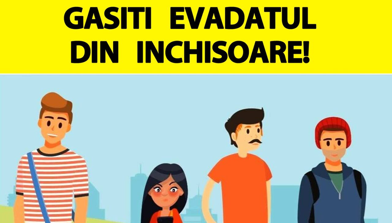 TEST IQ | Găsiți evadatul din închisoare! Care dintre cei 4 oameni este?!