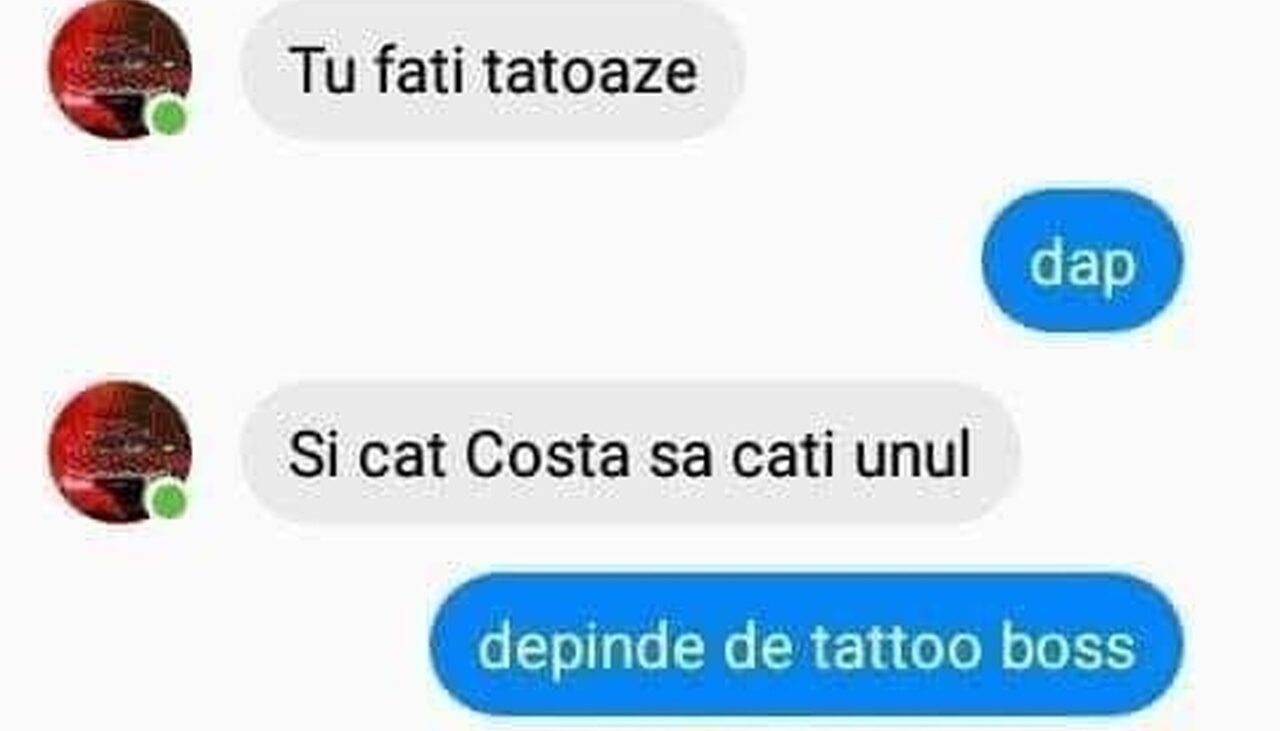 Bancul de vineri | „Tu fati tatoaze? Vreu sa scriu pe mana Alina da an ieclenza”
